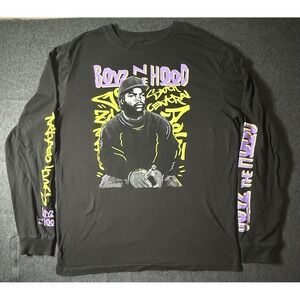 Fifth Sun Boyz N The Hood Long Sleeve Shirt Mens Medium Black Ice Cube Graphic